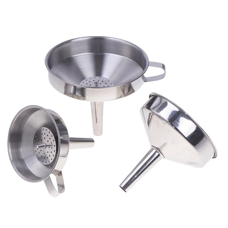 304 утолщенная воронка из нержавеющей стали со съемным фильтром, воронки с широким горлом для консервирования, кухонный фильтр для утечки масла
