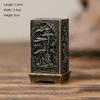 Square Vertical Incense Burner Small Alloy Incense Holder Indoor Aromatherapy Home Ornament Chinese Incense Burners
