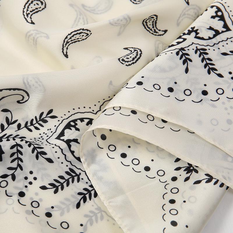 Fashion Designer Paisley Print Scarf Women 70x70cm Silk Scarves Luxury Bandana Summer Hijab Neckerchief Shawl Kerchief