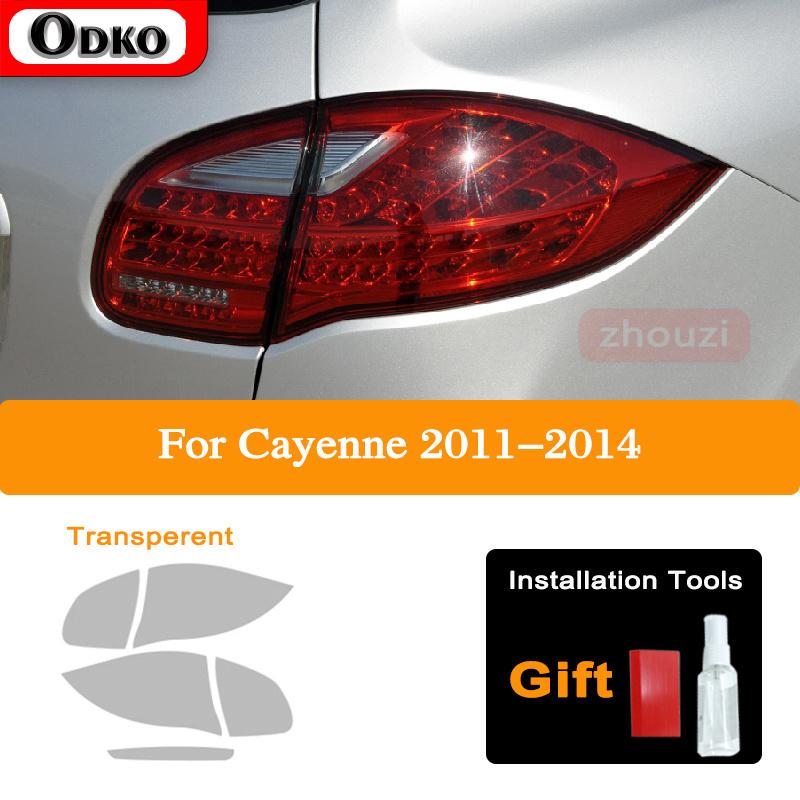 For Porsche Cayenne 2011-On 958 Car Headlight Tint Black Protective Film Taillight Transparent TPU Sticker Accessories