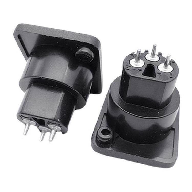 Tool Less 3Pin XLR Adapter Straight Terminal Panel Mount Connector ABS Alloy For Mobile Auditory Applications