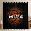 Basketball Curtains ideal ideal for Bedroom Living Room 3D Ball Court Window Opening Treatments Decorative Sports Theme Drapes Competitive Curtain