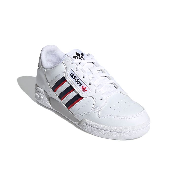 adidas Оригинальные Continental 80 Удобные Прочные Низкие Детские Кроссовки Детские Кроссовки Белый Красный Синий FX6088