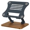 J32 Adjustable Laptop Stand Foldable Wood Base Metal Cooling Riser Desktop Bracket