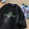Yozda erkaklar uchun yangi kalta yengli futbolka, koreys uslubidagi trend, oddiy yarim yengli ustki, Gonkong uslubidagi erkin oddiy brend futbolka