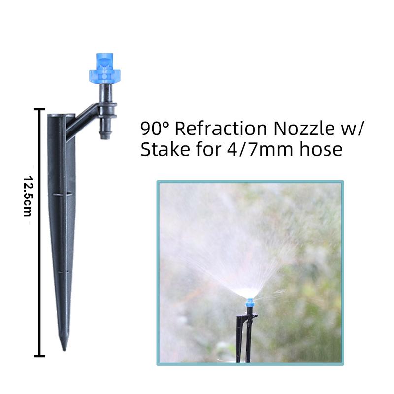 90 180 360 Градусов Распылительная Форсунка Головка Sprinkler Резьбовая 25шт-75шт Соединение Садовый Ирригационный Туманообразователь для Теплицы