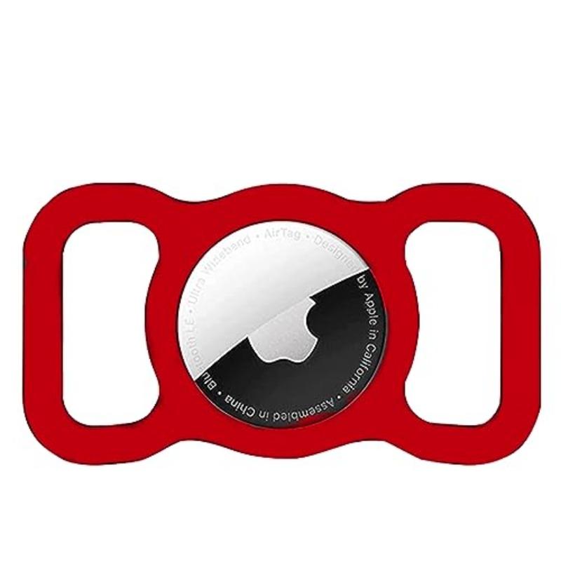 Держатель для ошейника для собак Airtag Водонепроницаемый чехол для ошейника для собак, GPS-трекер для домашних животных для кошек, силиконовые жетоны для собак, персонализированные для защиты от потери черного цвета