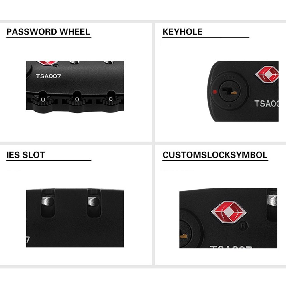 Security Tool 3 Digit Combination Lock TSA Suitcase Luggage Coded Lock  Luggage Accessories