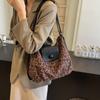 Large Capacity Bag Women's Leopard Print Shoulder Bag Commuter Tote Bag Backpack