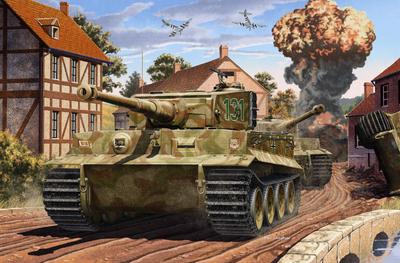 Academy 1/35 Немецкий танк Тигр I, Средняя версия, «Набор к 70-летию высадки в Нормандии», Пластиковый модельный набор от Academy