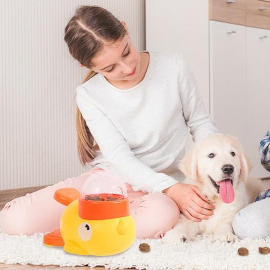 Кормушка-головоломка для собак, интерактивный дозатор корма для домашних животных, дизайн с мультяшной уткой, кормушка для домашних животных для дрессировки собак, умственного обогащения