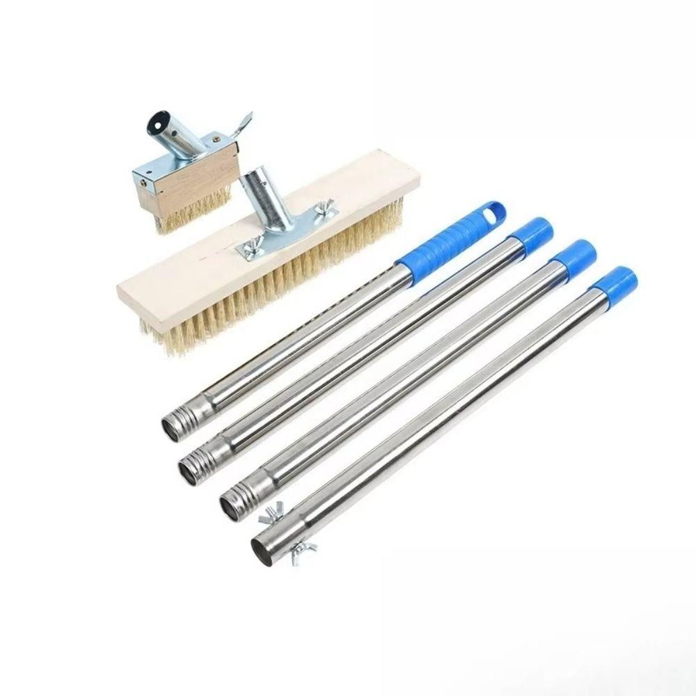 Steel Wire Bristles Weed Remover Long Handle Garden Brush Weeding Brush Professional Use