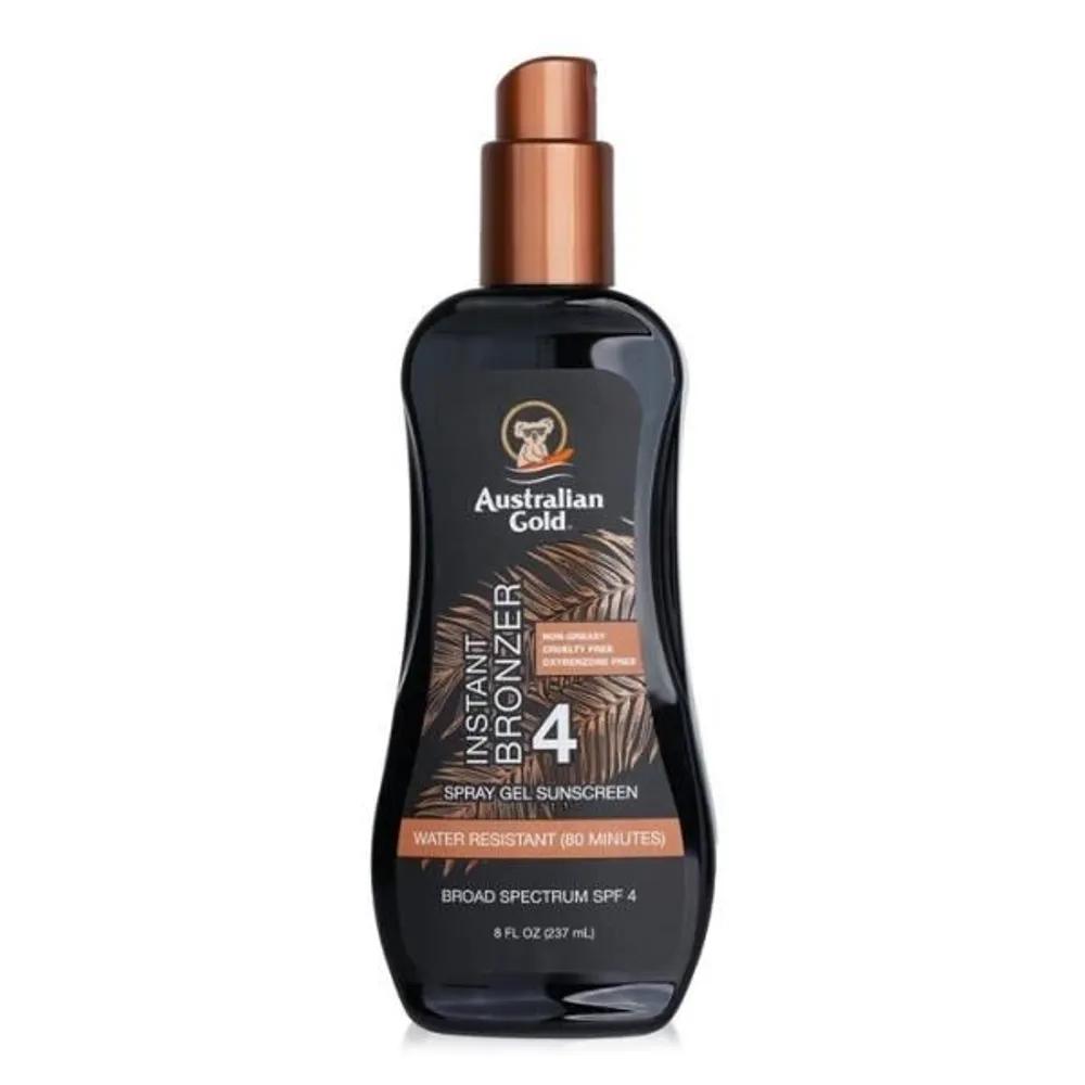 Australian Gold 4 Instant Bronzer Spray Gel Sunscreen 237ml