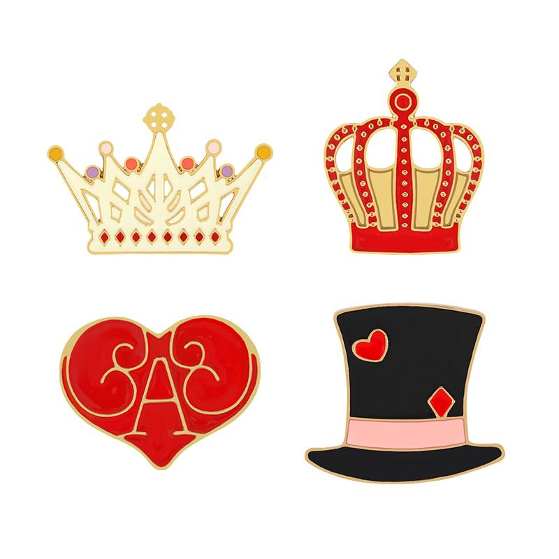 2-4Pcs/Set LGBT Rainbow Heart Enamel Pins Cartoon Fish Sun&Moon Ghost Crown Brooch Bag Clothes Lapel Pin Badge Cute Jewelry Gift