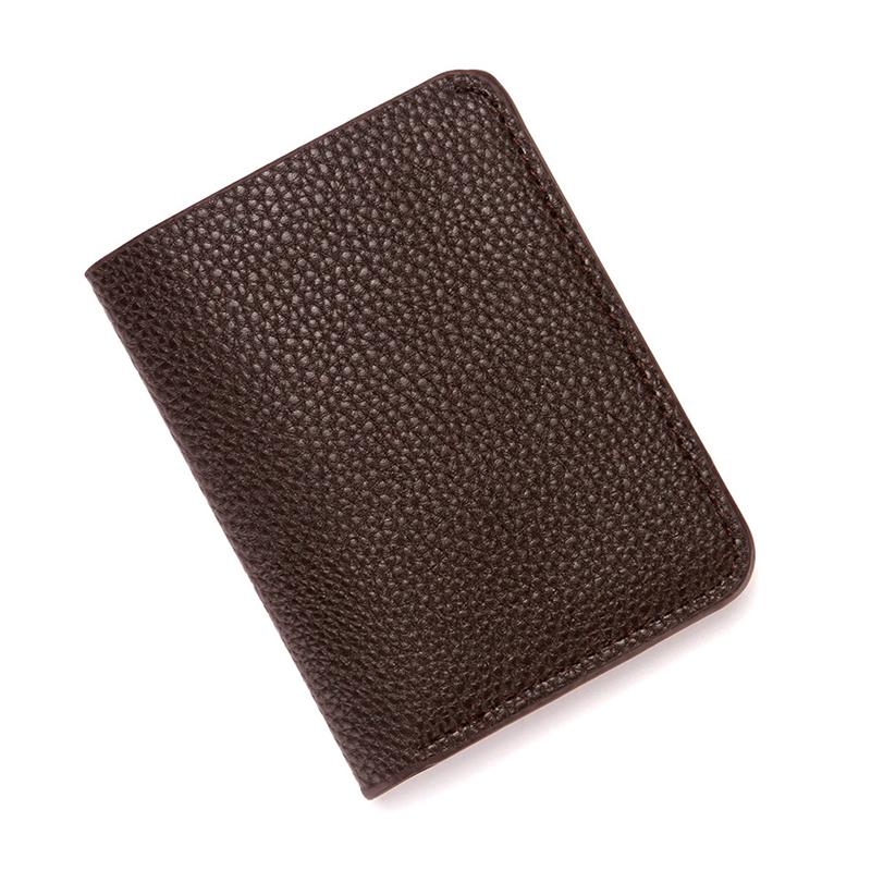 Fashion Pu Leather Men Wallet Mini Coin Purse Driver'S License Card Holder