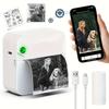 Inkless Sticker Printer Mini Hot Printer, Wireless Pocket Printer, Smart Portable Receipt Printer for Photos, Diaries, Notes and Memos
