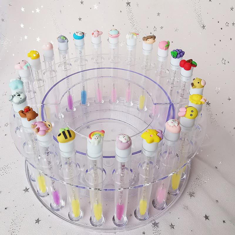 Подставка для тюбика с кистью для бровей, держатель для хранения кистей для ресниц, пинцет, держатель для помады, акриловая подставка для ручек, косметические инструменты