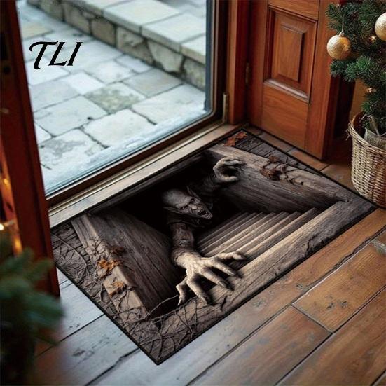 Soft Rectangular Living Room Carpets 3D Illusion Entrance Rug, Absorbent Non-Slip Floor Mat, Realistic Animal Non Slip Mats for Entryway