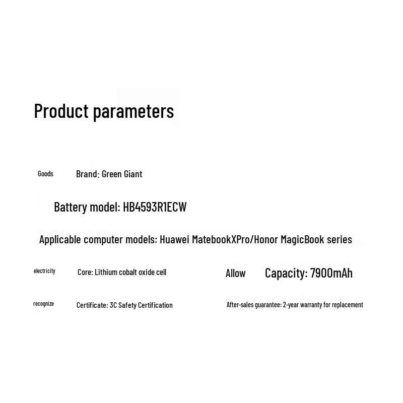 llano Replacement Battery for Huawei MateBook X Pro and MagicBook Series