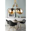 Delf 4 Piece Chandelier Tumbled Honey Glass