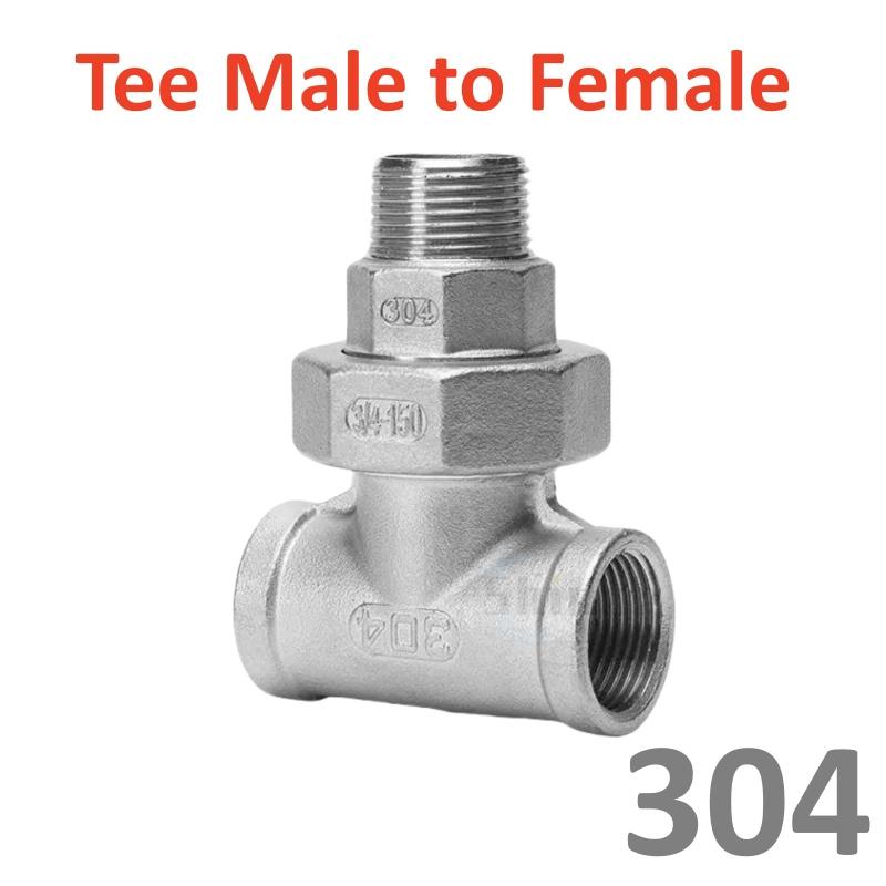 Соединительная муфта из нержавеющей стали 304 1/4" 3/8" 1/2 3/4 1" BSP Наружная Внутренняя резьба Литой фитинг для труб Тройник Угольник connector
