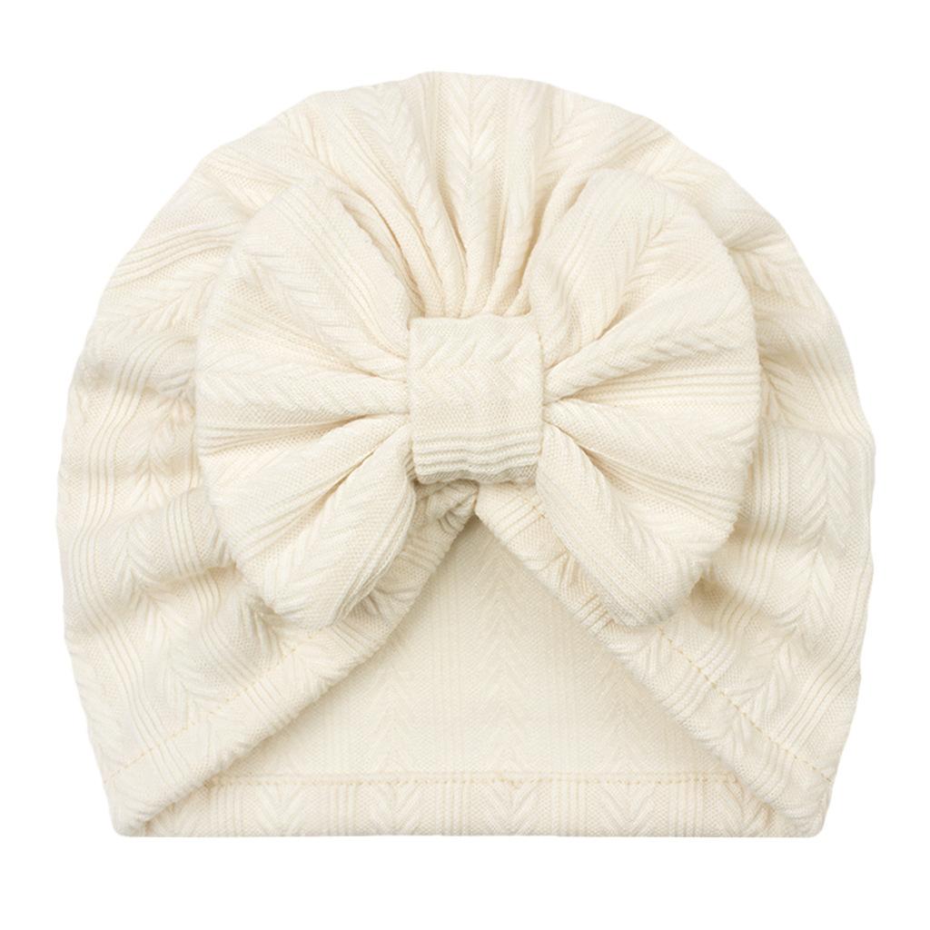 Hot Sale Solid Baby Bow Hat Headscarf Baby Toddler Newborn Hat Cap Girls Boy Head Cover