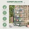 Compact Balcony Greenhouse with 4 Shelves and Clear PVC Cover. 70x50x160cm