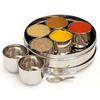 YADNESH Spice Box, Stainless Steel Masala Dhaba Spice Box, Spice Container, Masala Dhaba, 7 Compartments, Indian Spice Box, Kitchen Spice Box, Spice B