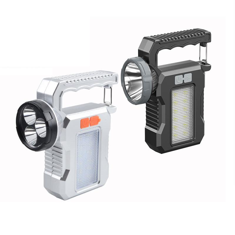 Многофункциональный светодиодный солнечный фонарь для кемпинга, перезаряжаемый прожектор, можно подвесить, с боковыми фонарями, подходит для походов и кемпинга на открытом воздухе, отключение электроэнергии
