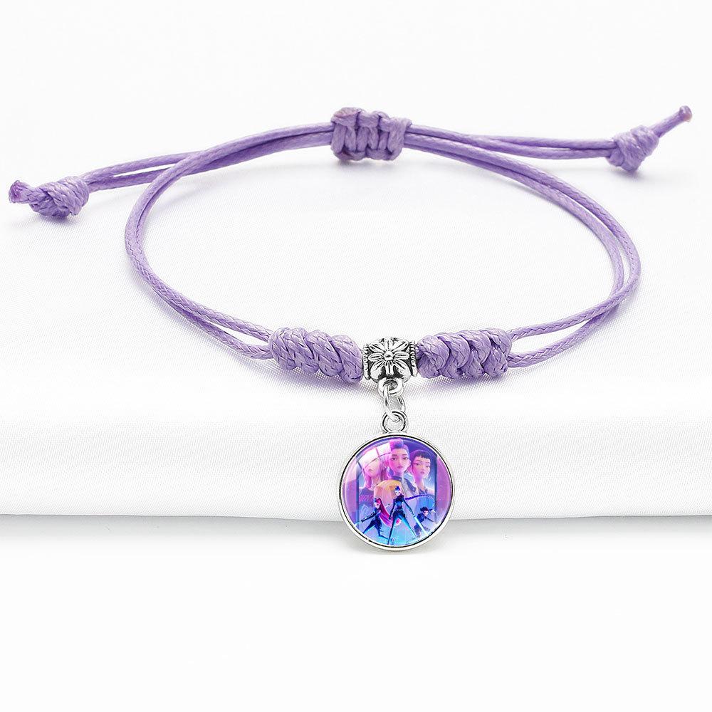 Простой Стильный Плетеный Браслет Руми Зои Мира Узел Алмаза Ювелирное Изделие Регулируемый Браслет с Подвеской