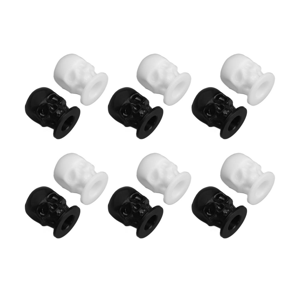 400pcs Tattoo Ink Cups Skull Shaped Stable Standing Thicken Microblading Pigment Cups Black White