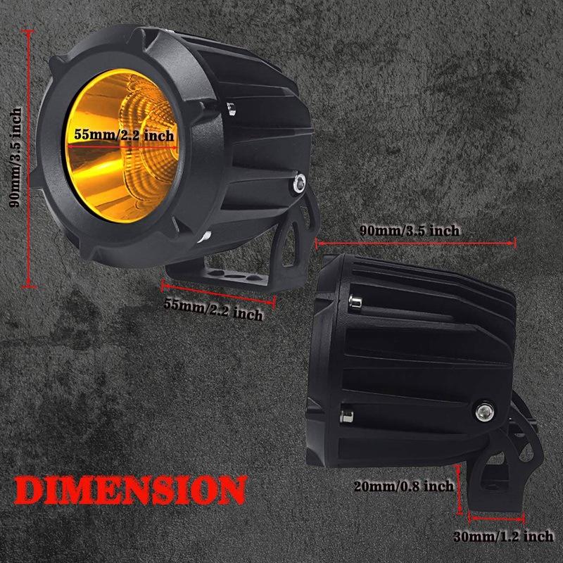 Светодиодная мотоциклетная фара, противотуманные фары, дополнительный свет для бездорожья, квадроцикла, грузовика 4x4, вспомогательная лампа, вспомогательные рабочие фары 10-36 В постоянного тока