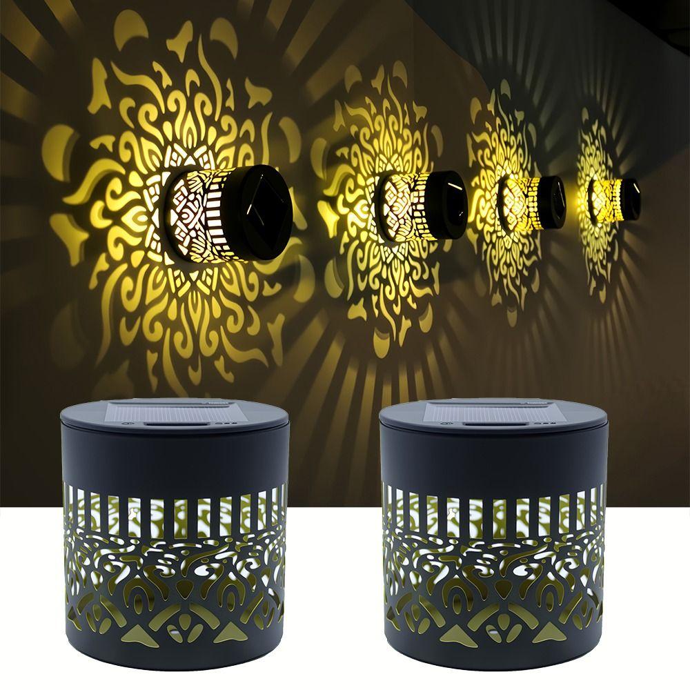 Warm Wall Light Metal Home Garden Night Light New LED Solar Light  Outdoor Lawn Courtyard