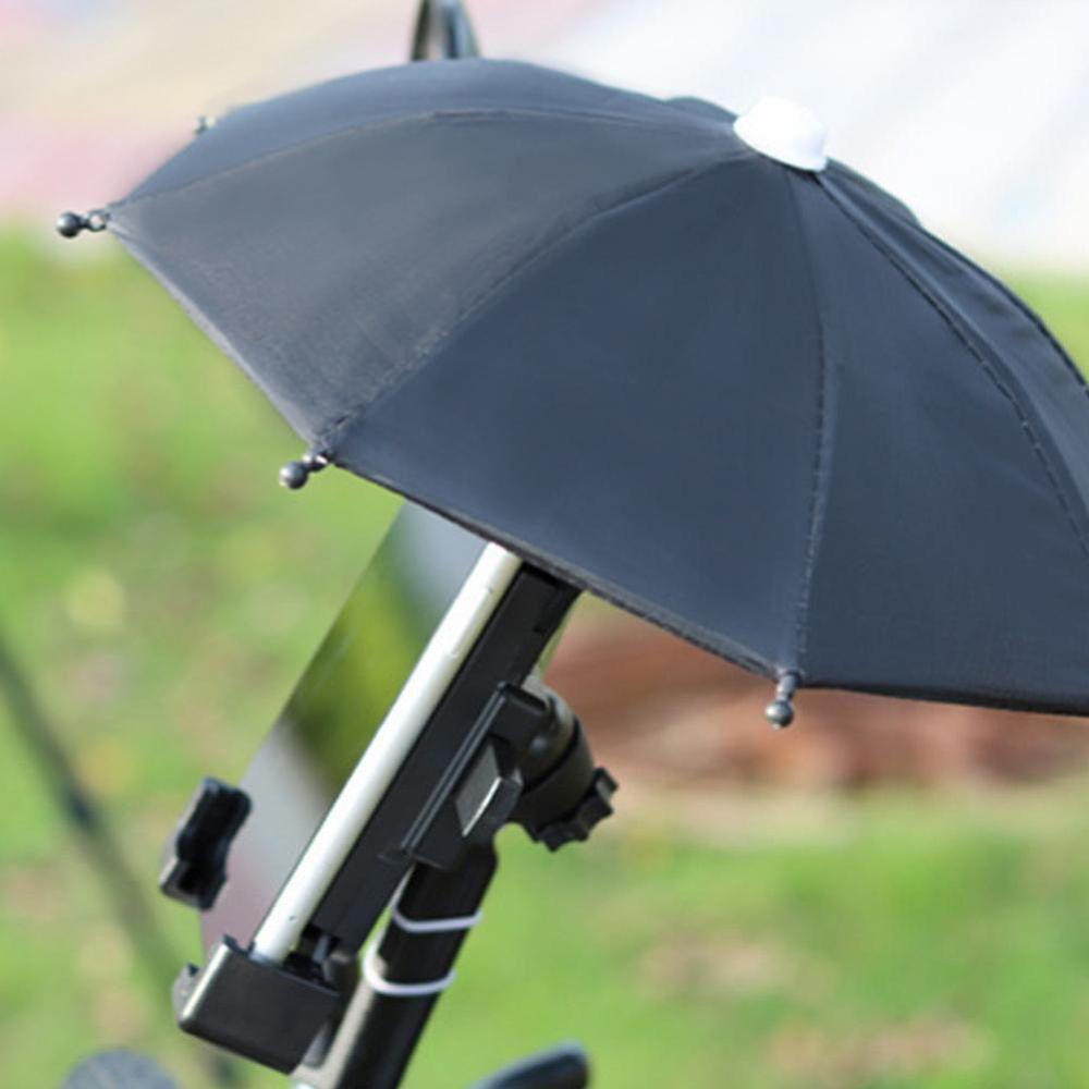 Polyester Novelty Sunshade Umbrella Bicycle Phone Holder Mini Umbrella Motorcycle Phone Holder