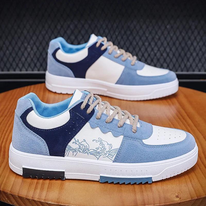 Fashion Lace-Up Sneakers Men's Comfort Sports Jogging Shoes Zapatillas Hombre Men's Sneakers Flat Student Shoe Breathable