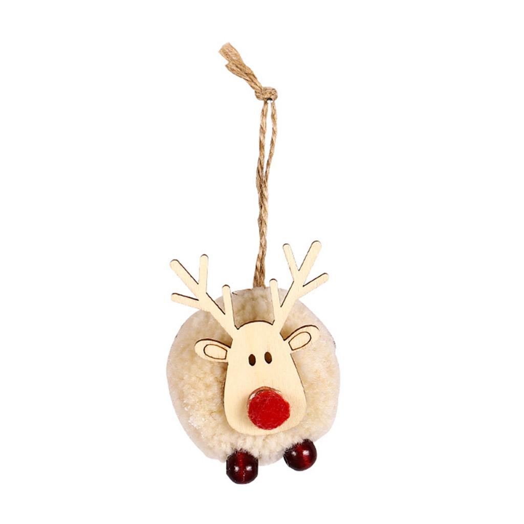 Comfortable Felt Deer Pendant Christmas Decorations Creative Elk Lamb Ball Christmas Tree Hanging Pendant Gift