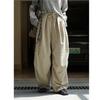 Осень Американский Кэжуал Сборки Кэжуал Шаровары Женские Свободные Простые Рабочая Одежда Универсальные Брюки