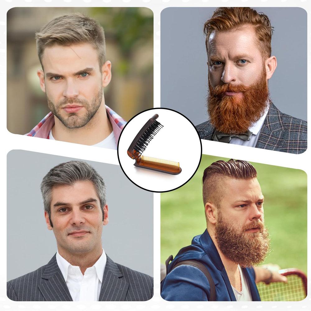 Складная щетка для волос Щетка с щетиной для блеска и разглаживания волос Распутывающая Дорожная Портативная