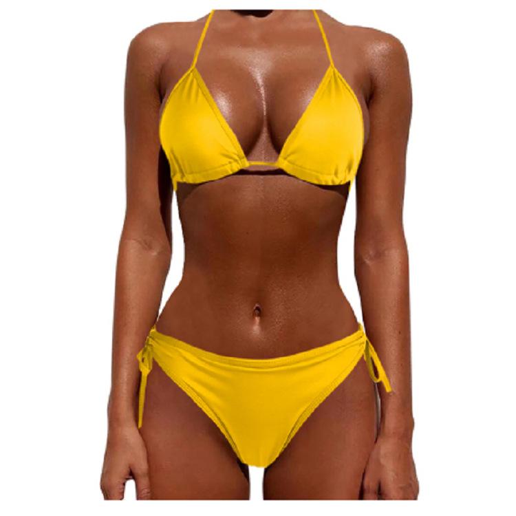 Sexy Bikini Set 3-Piece Swimwear Push-Up Padded Bathing Suits Beachwear for Women