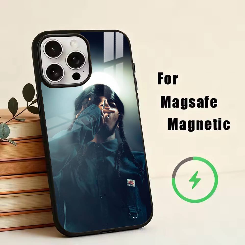 Чехол rage Playboi Carti для iPhone 17, 16, 15, 14, 13, 12, 11 Plus, Pro, магнитный, для беспроводной зарядки Magsafe