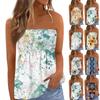 2024 топы для женщин, милая сексуальная футболка без рукавов с открытыми плечами и цветочным принтом