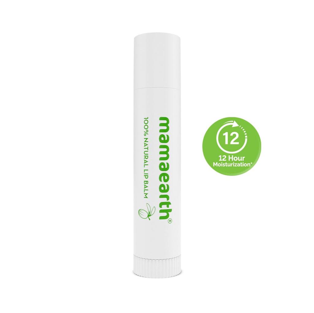 Mamaearth Nourishing 100% Natural Lip Balm with Vitamin E and Shea Butter for Soft Lips 4 G