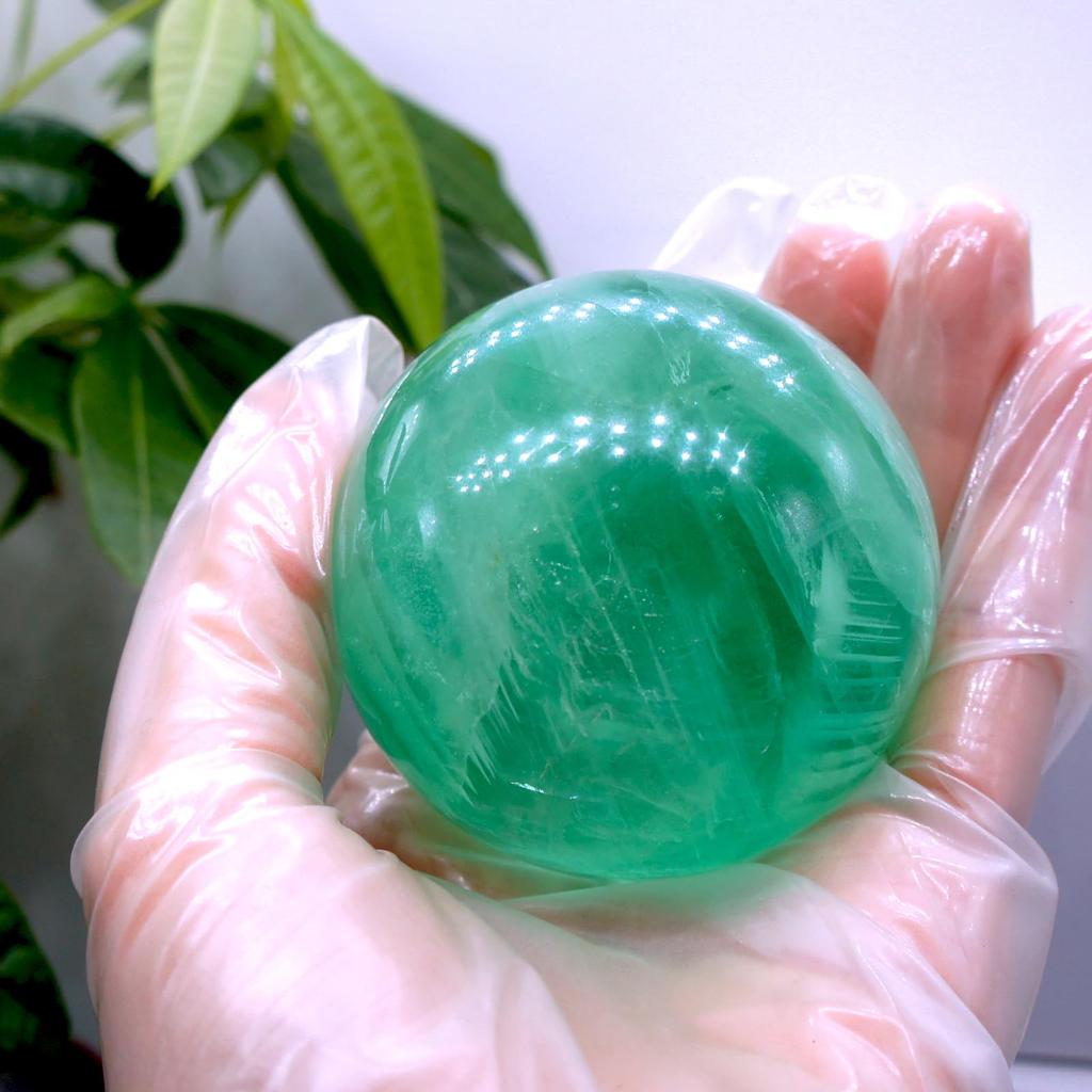 Натуральный флюорит очень тщательно высокий диаметр вес с зеленым флюоритом красивый натуральный необработанный фэн хороший декоративный Новый подарок [TANAKA YA] шар,