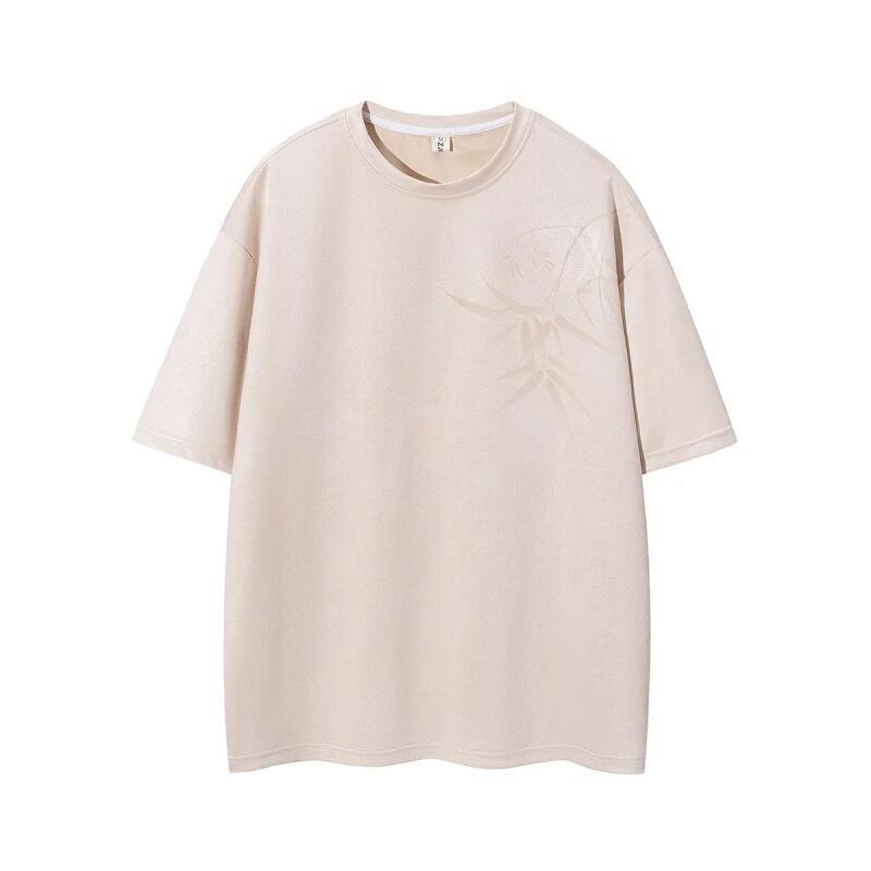 Летние мужские футболки с бамбуковым принтом 2026 года, топ в китайском стиле Ханьфу, модная мужская повседневная футболка, мужская свободная дышащая футболка