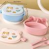School Kids Portable Bento With Fork And Spoon Lunch Box Leakproof Plastic Anime Microwave Food Container School Child Lunchbox