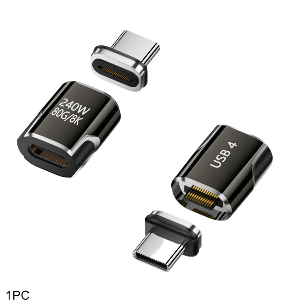 Профессиональный PD 240 Вт USB-C магнитный адаптер 8K 60 Гц 80 Гбит/с конвертер Type-C быстрая зарядка полнофункциональный адаптер USB4.0 для ноутбука