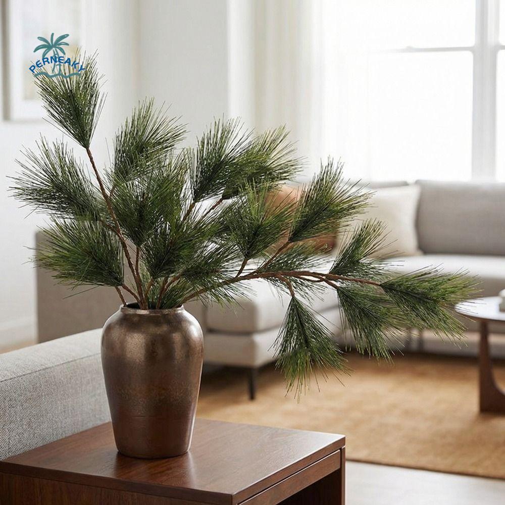 Realistic Artificial Pine Branch with Pine Cones Chinese Style Artificial Pine Trees Plastic Fake Pine Branches Christmas Decor