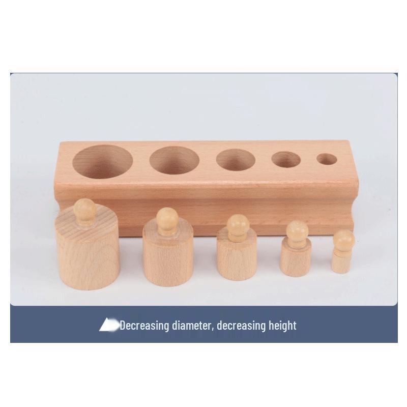 Монтессори деревянные цилиндрические гнезда развивающие игрушки для раннего детства и детского сада