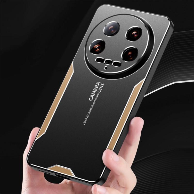 Для Xiaomi 14 Ultra чехол металлический алюминиевый чехол защитный объектив Frost чехол для Xiaomi mi 14 Ultra предотвращает появление отпечатков пальцев металл + ТПУ