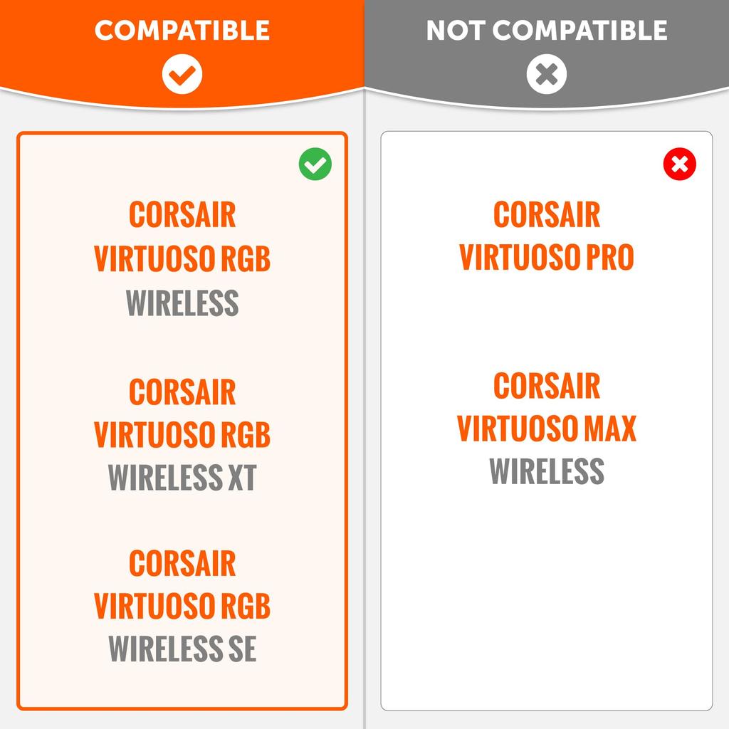 WC Freeze Virtuoso Hybrid Fabric Cooling Gel Replacement Ear Pads for Corsair Virtuoso Gaming Made by Wicked Improved and Sound Isolation Speed Racer